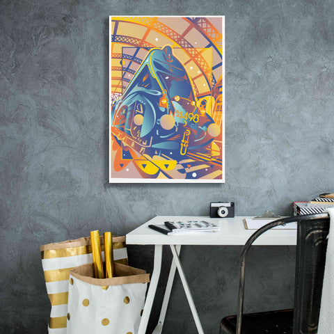 Image of 'Train In Station' by David Chestnutt, Giclee Canvas Wall Art,18 x 26