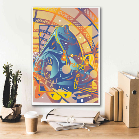 Image of 'Train In Station' by David Chestnutt, Giclee Canvas Wall Art,18 x 26