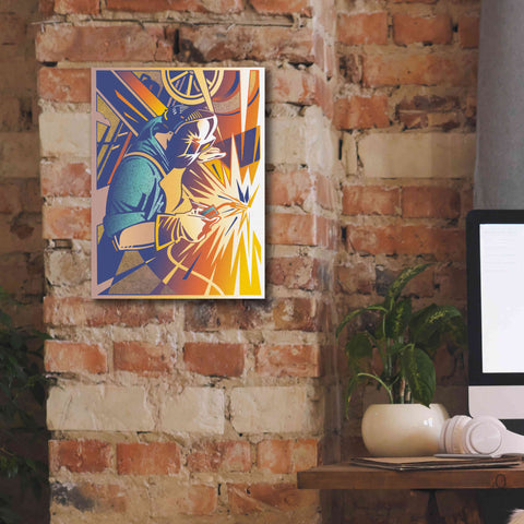 Image of 'Welder's Spark' by David Chestnutt, Giclee Canvas Wall Art,12 x 16