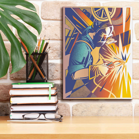 Image of 'Welder's Spark' by David Chestnutt, Giclee Canvas Wall Art,12 x 16