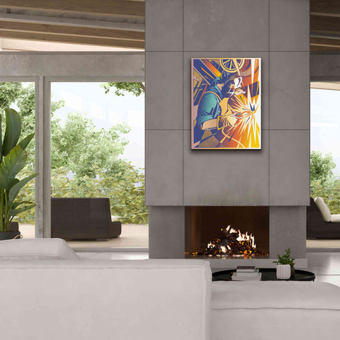 Image of 'Welder's Spark' by David Chestnutt, Giclee Canvas Wall Art,26 x 34