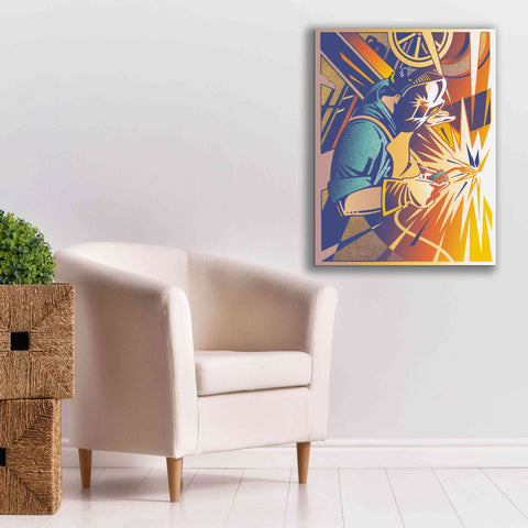 Image of 'Welder's Spark' by David Chestnutt, Giclee Canvas Wall Art,26 x 34
