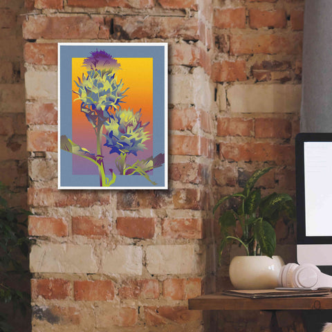 Image of 'Blue Thistle' by David Chestnutt, Giclee Canvas Wall Art,12 x 16