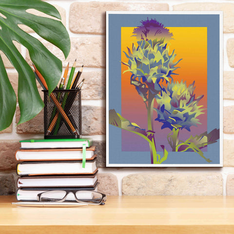 Image of 'Blue Thistle' by David Chestnutt, Giclee Canvas Wall Art,12 x 16