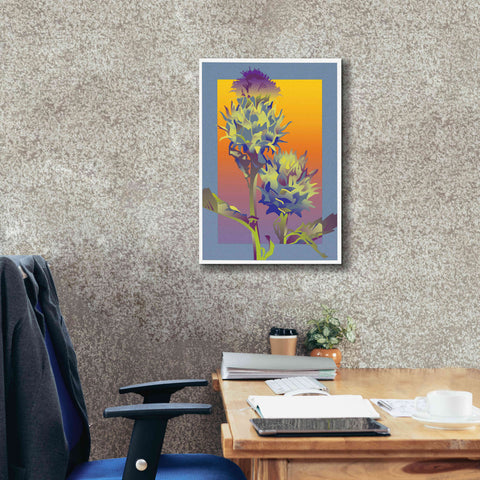 Image of 'Blue Thistle' by David Chestnutt, Giclee Canvas Wall Art,18 x 26