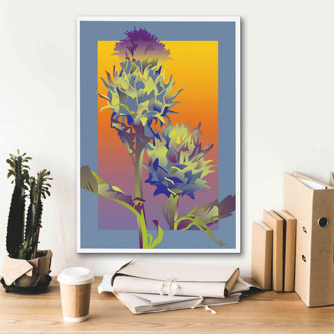 Image of 'Blue Thistle' by David Chestnutt, Giclee Canvas Wall Art,18 x 26