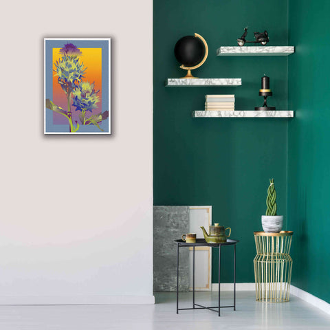 Image of 'Blue Thistle' by David Chestnutt, Giclee Canvas Wall Art,18 x 26