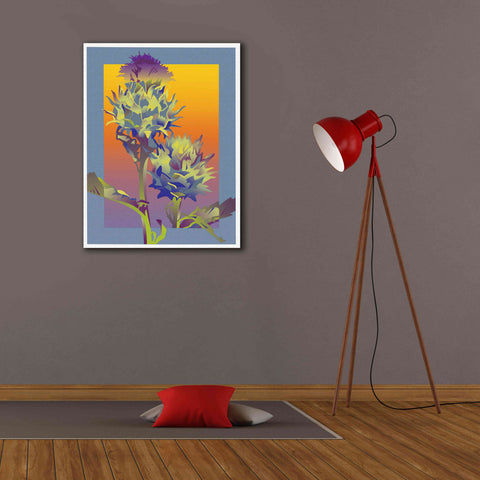 Image of 'Blue Thistle' by David Chestnutt, Giclee Canvas Wall Art,26 x 34