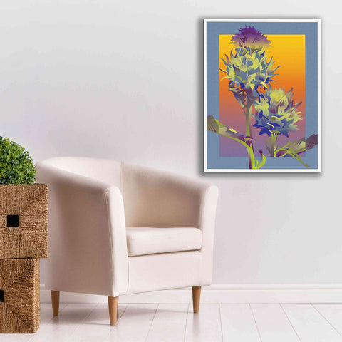 Image of 'Blue Thistle' by David Chestnutt, Giclee Canvas Wall Art,26 x 34