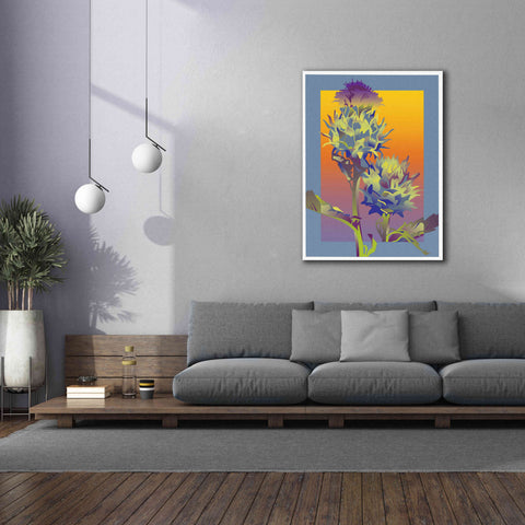 Image of 'Blue Thistle' by David Chestnutt, Giclee Canvas Wall Art,40 x 54