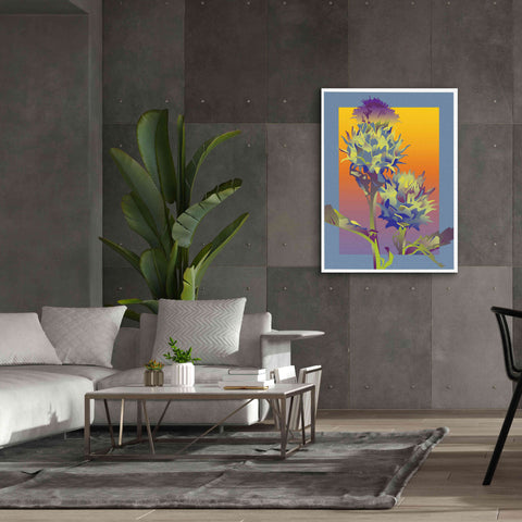 Image of 'Blue Thistle' by David Chestnutt, Giclee Canvas Wall Art,40 x 54