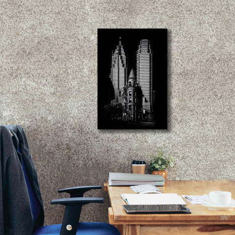 Image of 'Gooderham Flatiron Building And Toronto Downtown No 2' by Brian Carson, Giclee Canvas Wall Art,18 x 26