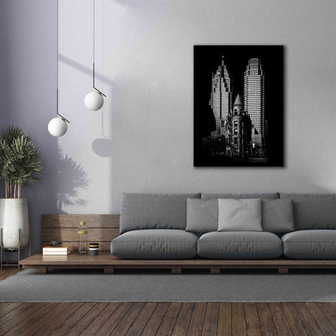 Image of 'Gooderham Flatiron Building And Toronto Downtown No 2' by Brian Carson, Giclee Canvas Wall Art,40 x 54
