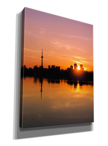 Image of 'Leslie Street Spit Toronto Canada Sunset' by Brian Carson, Giclee Canvas Wall Art