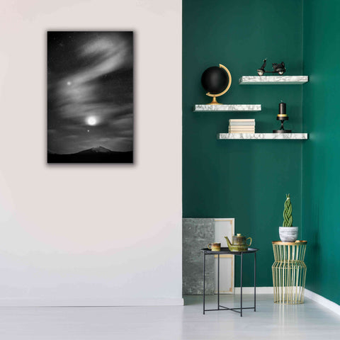 Image of 'Diamond Lake Moon Streak B&W' by Thomas Haney, Giclee Canvas Wall Art,26 x 40