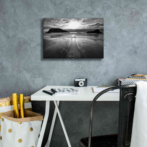 Image of 'Harris Stream 1 B&W' by Thomas Haney, Giclee Canvas Wall Art,18 x 12