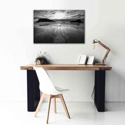 Image of 'Harris Stream 1 B&W' by Thomas Haney, Giclee Canvas Wall Art,40 x 26