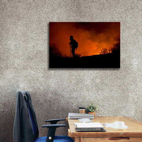 Image of 'Holding Line' by Thomas Haney, Giclee Canvas Wall Art,40 x 26