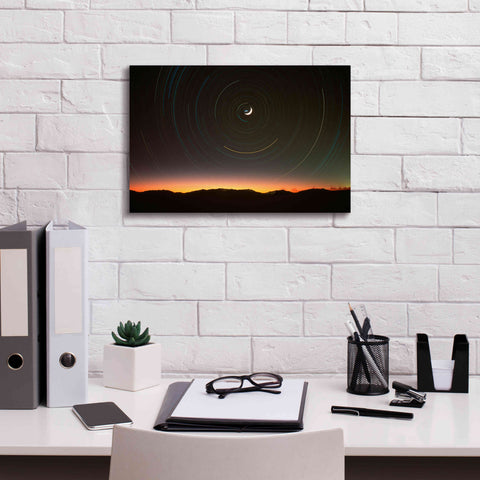 Image of 'Moon North Star' by Thomas Haney, Giclee Canvas Wall Art,18 x 12