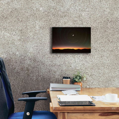 Image of 'Moon North Star' by Thomas Haney, Giclee Canvas Wall Art,18 x 12