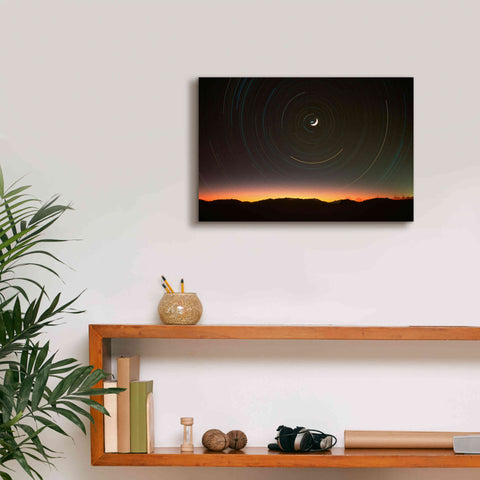 Image of 'Moon North Star' by Thomas Haney, Giclee Canvas Wall Art,18 x 12