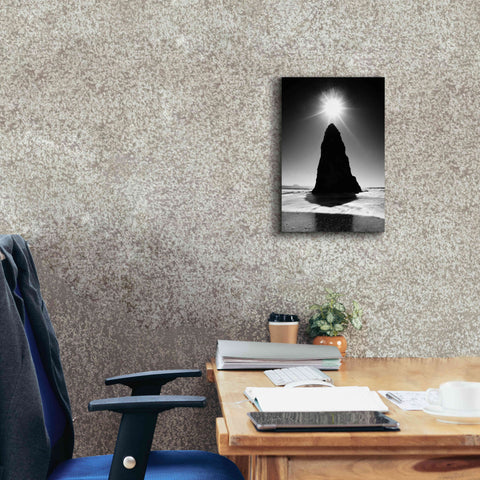 Image of 'Rock Pillar Sun' by Thomas Haney, Giclee Canvas Wall Art,12 x 18