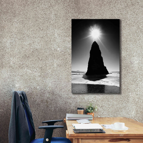 Image of 'Rock Pillar Sun' by Thomas Haney, Giclee Canvas Wall Art,26 x 40