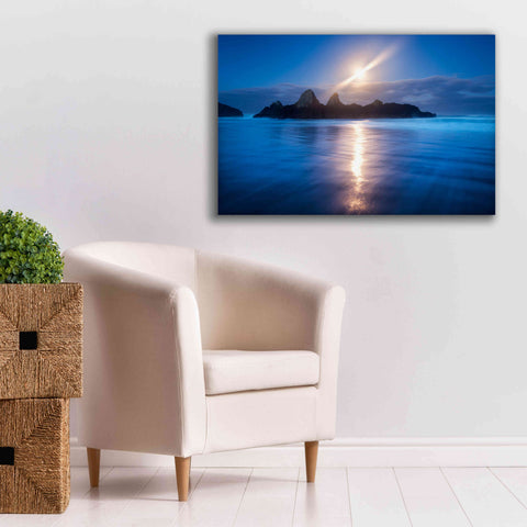 Image of 'Seal Rock Vert Moon Streak' by Thomas Haney, Giclee Canvas Wall Art,40 x 26