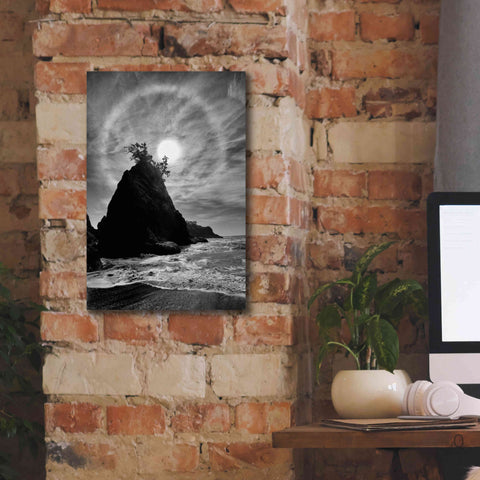 Image of 'Sun Halo 2 Proc B&W' by Thomas Haney, Giclee Canvas Wall Art,12 x 18