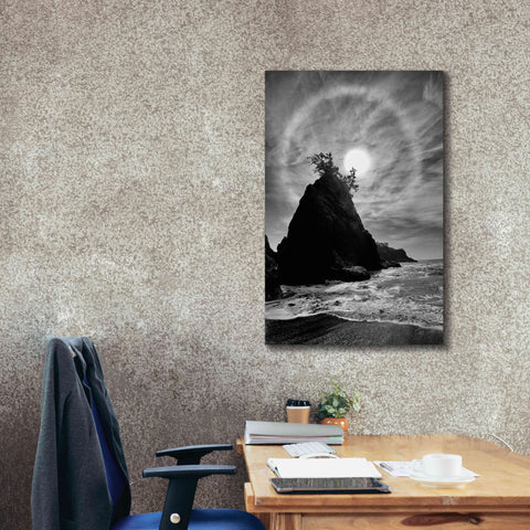 Image of 'Sun Halo 2 Proc B&W' by Thomas Haney, Giclee Canvas Wall Art,26 x 40