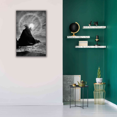 Image of 'Sun Halo 2 Proc B&W' by Thomas Haney, Giclee Canvas Wall Art,26 x 40