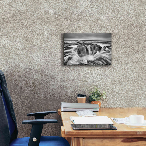 Image of 'Thors Well B&W' by Thomas Haney, Giclee Canvas Wall Art,18 x 12