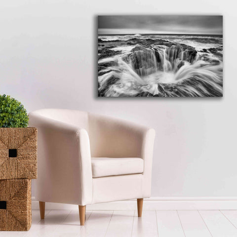 Image of 'Thors Well B&W' by Thomas Haney, Giclee Canvas Wall Art,40 x 26
