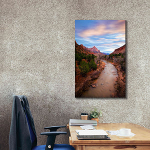 'Zion River Vert' by Thomas Haney, Giclee Canvas Wall Art,26 x 40