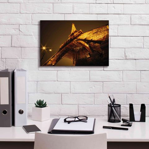 Image of 'Side Effect Eiffel' by Sebastien Lory, Giclee Canvas Wall Art,18 x 12