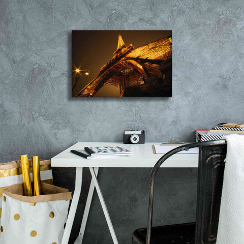 Image of 'Side Effect Eiffel' by Sebastien Lory, Giclee Canvas Wall Art,18 x 12