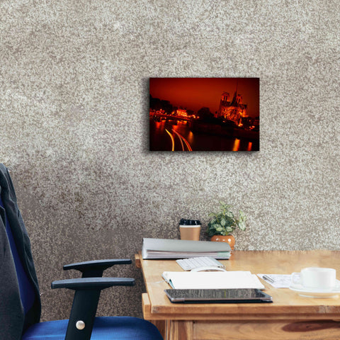 Image of 'Red Night' by Sebastien Lory, Giclee Canvas Wall Art,18 x 12