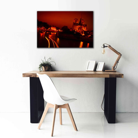 Image of 'Red Night' by Sebastien Lory, Giclee Canvas Wall Art,40 x 26