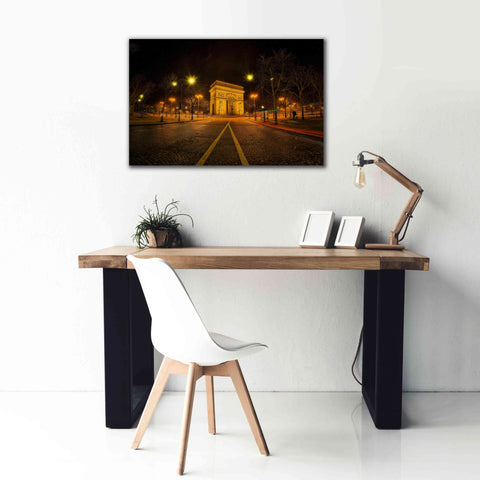 Image of 'Arc Night' by Sebastien Lory, Giclee Canvas Wall Art,40 x 26