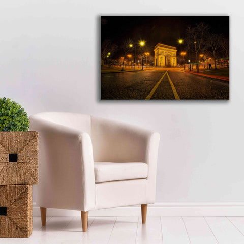 Image of 'Arc Night' by Sebastien Lory, Giclee Canvas Wall Art,40 x 26