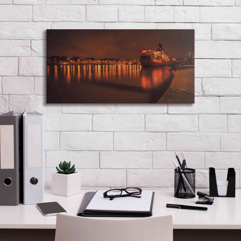 Image of 'Paris Lost Boat' by Sebastien Lory, Giclee Canvas Wall Art,24 x 12