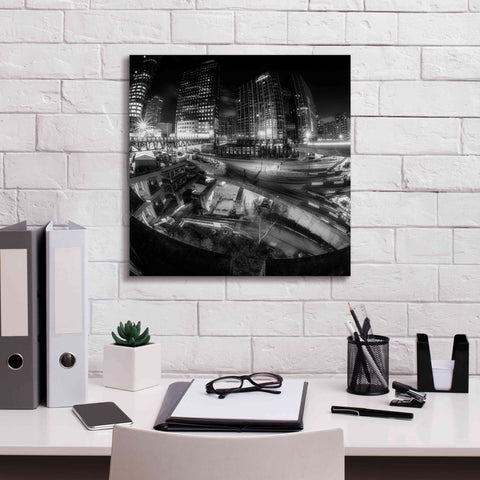 Image of 'Defense Bw' by Sebastien Lory, Giclee Canvas Wall Art,18 x 18