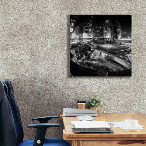 Image of 'Defense Bw' by Sebastien Lory, Giclee Canvas Wall Art,26 x 26