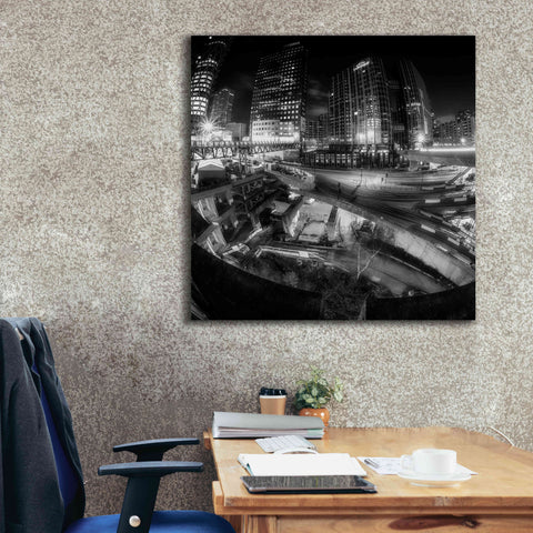 Image of 'Defense Bw' by Sebastien Lory, Giclee Canvas Wall Art,37 x 37