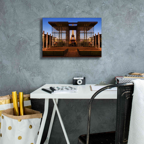 Image of 'Dupli Eiffel' by Sebastien Lory, Giclee Canvas Wall Art,18 x 12