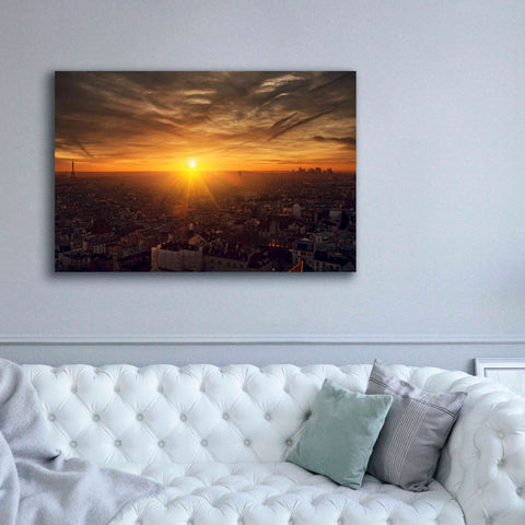 Image of 'Paris Sunset' by Sebastien Lory, Giclee Canvas Wall Art,60 x 40