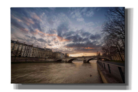 Image of 'Paris, End Of A Day' by Sebastien Lory, Giclee Canvas Wall Art