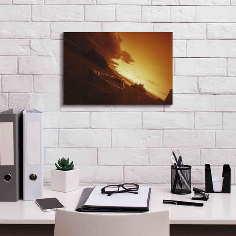 Image of 'Golden Sunset' by Sebastien Lory, Giclee Canvas Wall Art,18 x 12