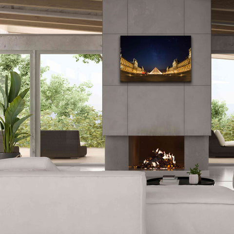 Image of 'Lourve Museum Nights' by Sebastien Lory, Giclee Canvas Wall Art,40 x 26