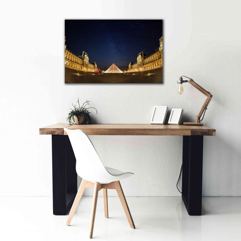 Image of 'Lourve Museum Nights' by Sebastien Lory, Giclee Canvas Wall Art,40 x 26